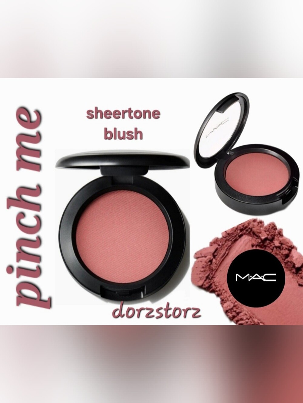 MAC Sheertone Blush • PINCH ME • Warm Peach Coral Blush • .21 oz • New in box